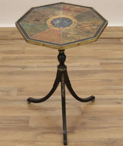 Image for Lot Regency Faux Pietra Dura Side Table E 19th C