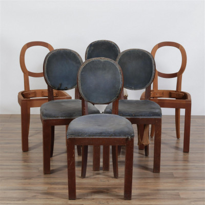 Image for Lot 6 Art Deco Beechwood Dining Chairs