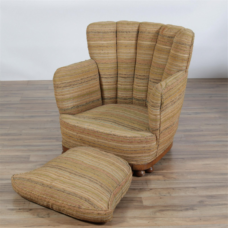 Image 7 of lot 3 Mid Century Upholstered Club Chairs
