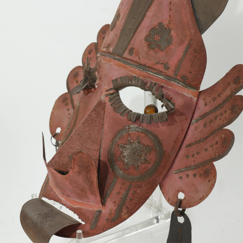 Image 2 of lot 3 Mexican Metal Masks