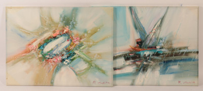 Image for Lot Group of Two B. Chadwick Abstracts, O/C