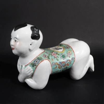 Image for Lot Chinese Republic Period Porcelain Headrest