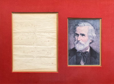 Image for Lot Verdi Signed Letter