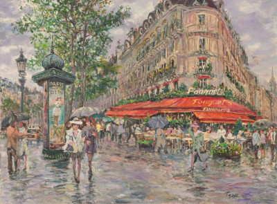 Image for Lot Val Tsar - &apos;Romance In The Rain Le Fouquet Cafe&apos;