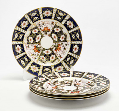Image for Lot Royal Crown Derby Imari Plates, Set of 4