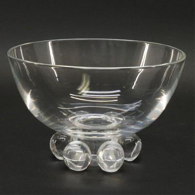 Image for Lot Dreves for Steuben  Ball Footed Crystal Bowl