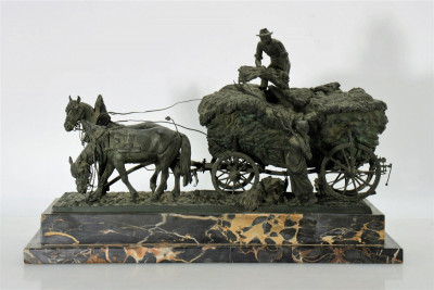 Image for Lot Austrian Bronze - Hay Cart