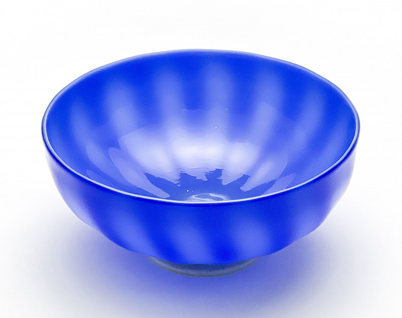 Italian Murano Blue Incamiciato Glass Bowl