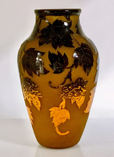 Image for Lot Degue Art Deco Cameo Glass Vase