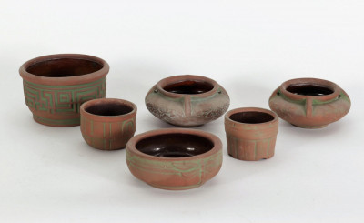 Image for Lot Peters & Reed - 6 Moss Aztec Bowls