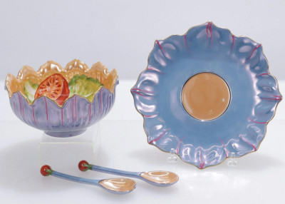 Image for Lot Noritake Four Piece Porcelain Salad Service