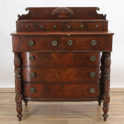 Image for Lot 19th C Mahogany Chest Of Drawers
