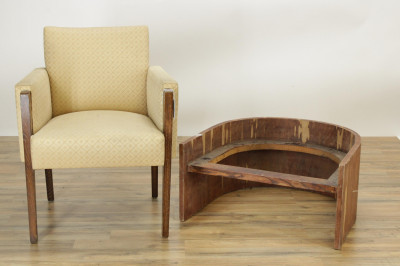 Kagan Style Slipper Chair  Deco Armchair