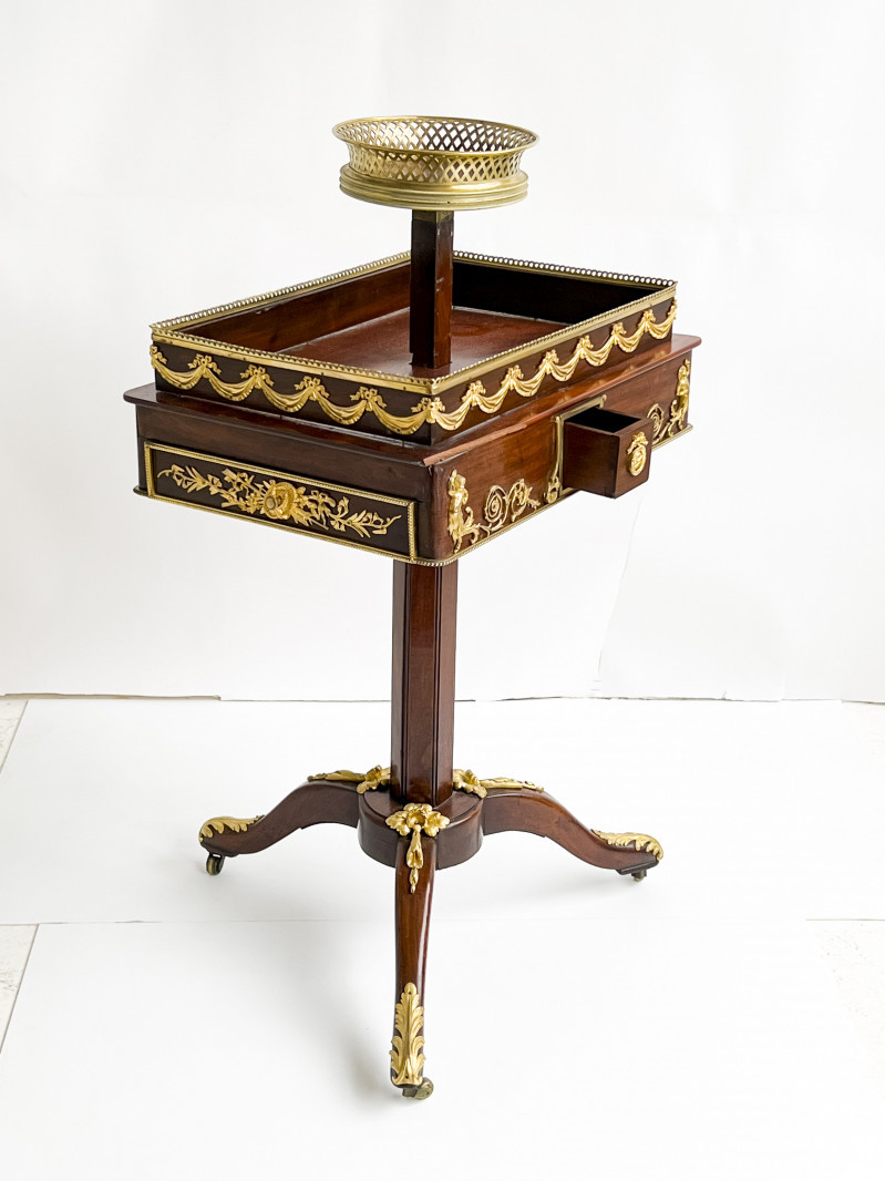 Louis XVI Joseph Canabas Stamped Gilt-Bronze Mounted Writing Table