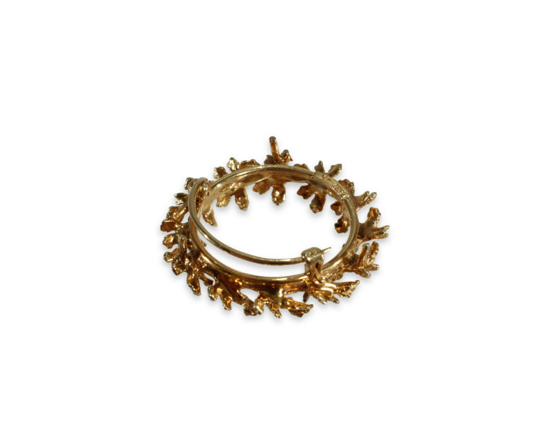 Image 3 of lot 14K Yellow Gold Wreath Brooch
