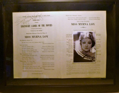 Image for Lot Myrna LOY signed program New York 1973