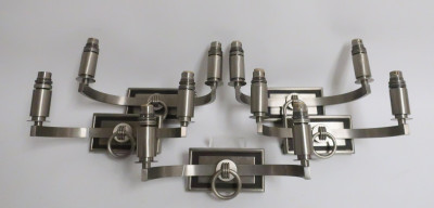 Image for Lot Set of 5 French Metal 2-Arm Sconces, 1940&apos;s