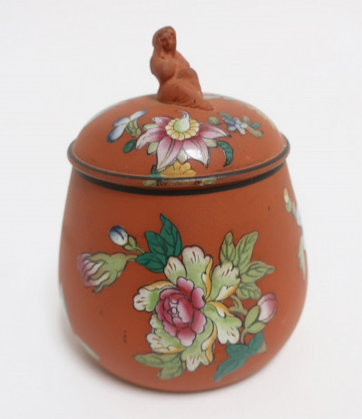 Image for Lot Wedgwood Rosso Antico Small Covered Jar