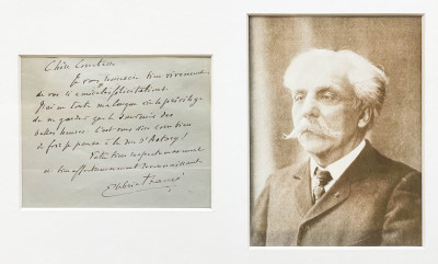 Image for Lot Gabriel Fauré Signed Letter