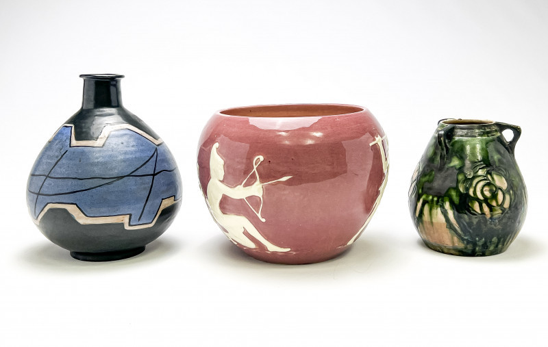 3 Assorted Pottery Vessels
