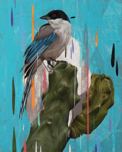 Frank Gonzales - Azure-winged Magpie &amp; Totem