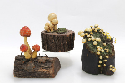 Title RJ Mejer, 20th Century, 3 Mushroom Sculptures / Artist