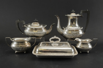 Image for Lot Silverplate Coffee & Tea Service