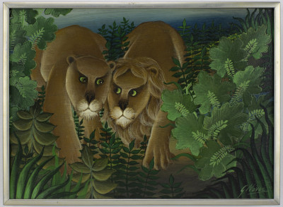 Image 2 of lot Gustavo Novoa - Lion and Lioness