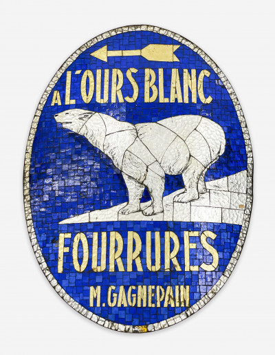 Title French Advertising Mosaic for Fourrures / Artist