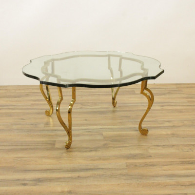 Image for Lot Rococo Style Brass Coffee Table