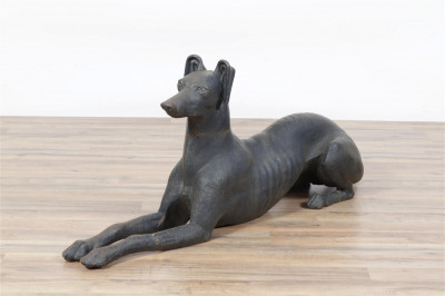 Image for Lot 19th C. Cast Iron Greyhound, attrib J.W. Fiske