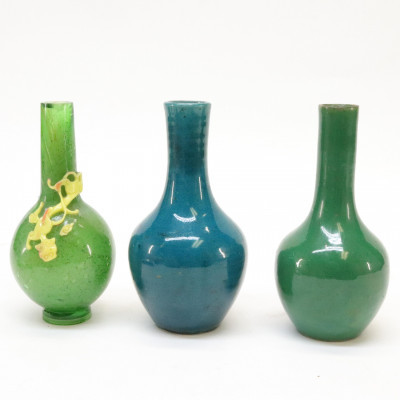 Song Style Ceramic and Peking Glass Vases