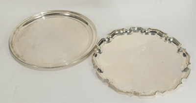 2 Tiffany & Co Sterling Silver Round Trays