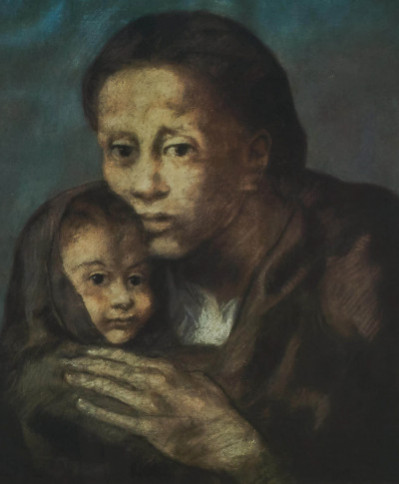 after Pablo Picasso - Mère et enfant au fichu, from Barcelona Suite