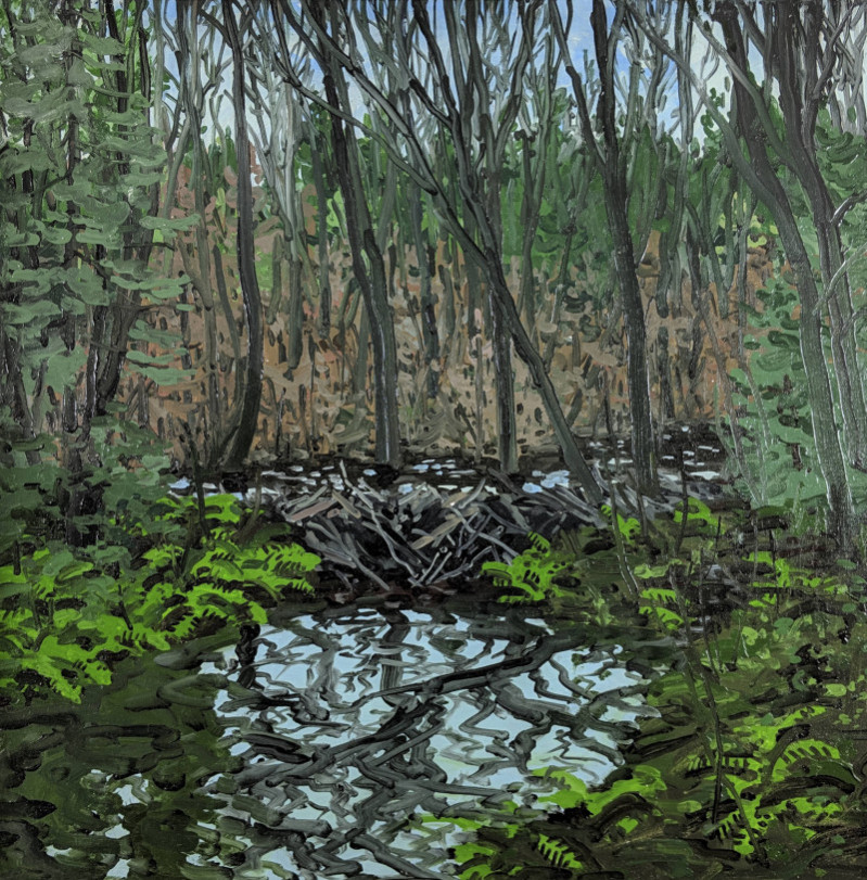 Image 3 of lot Neil Welliver - Untitled (beaver pond)