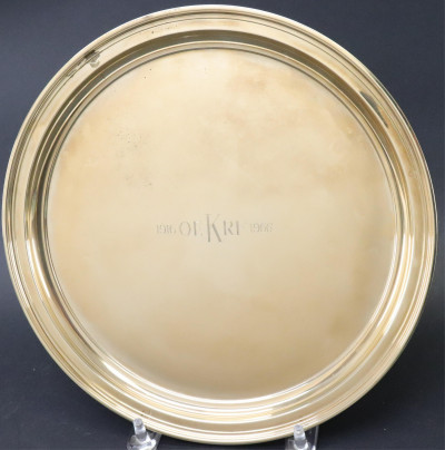 Image for Lot Tiffany & Co. Solid 14K Gold Presentation Plate
