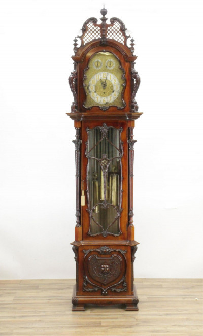 Image for Lot English Victorian Mahogany Tall Case Clock
