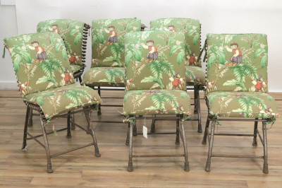 Set of 6 Arras Wrought  Cast Iron Garden Chairs