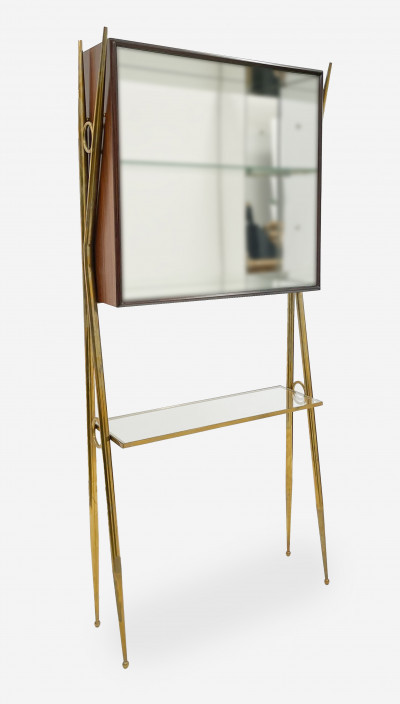 Image for Lot Tall display cabinet in the style of Gio Ponti