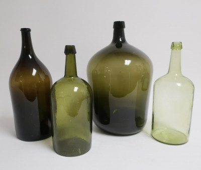 Image 1 of lot 4 American Large Blown & Blown Mold Bottles