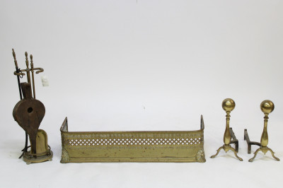 Image for Lot Brass Fireplace Equipment