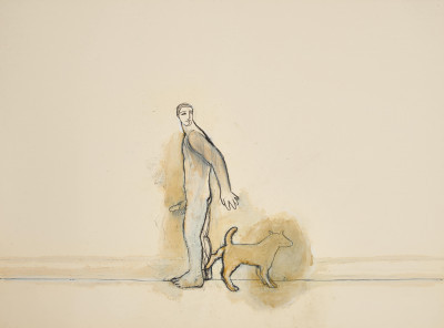 Image for Lot Maria Scotti - Untitled (Man with dog I)