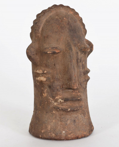 Image for Lot African Lobi Pottery Bust, West African
