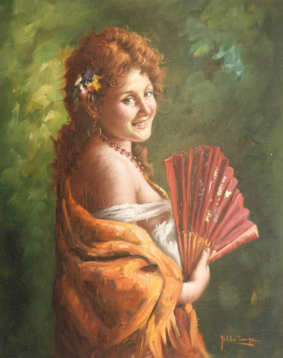 Image for Lot Nello Iovine - Woman with Fan