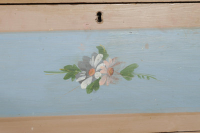 Image 4 of lot 19th C. Painted Chest & Side Chair
