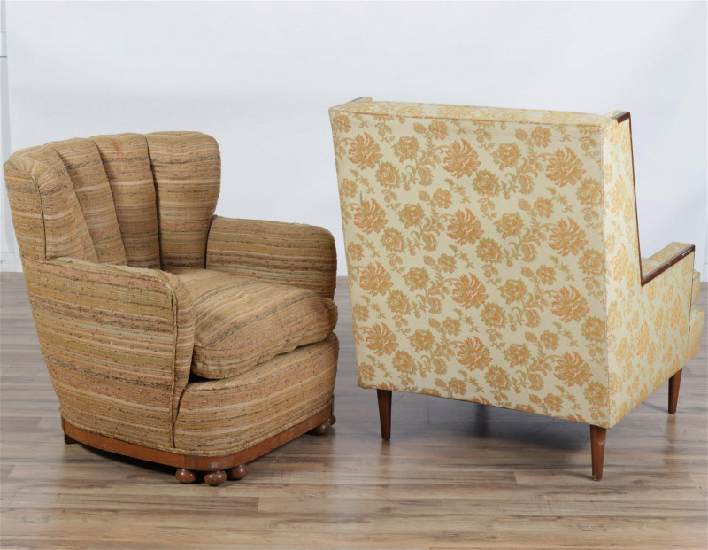 Image 2 of lot 3 Mid Century Upholstered Club Chairs