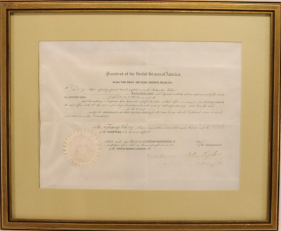 Image for Lot John Tyler appointment  Virgil D. Parris, 1845