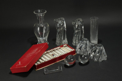 Image for Lot Baccarat, Steuben, Ekenas Crystal Glassware