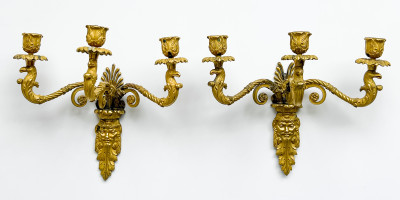 Title Pair of Louis XVI Gilt-Bronze Sconces / Artist