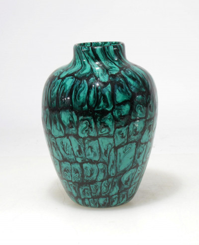 Image for Lot Vittorio Ferro - Malachite Glass Vase
